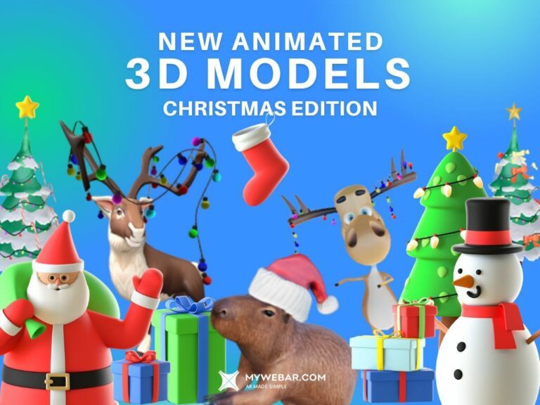 New in MyWebAR: Animated 3D Models