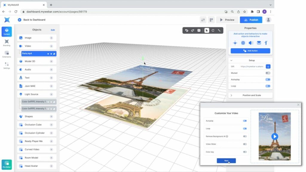 New in MyWebAR: Upgraded Video Function and Marker in the Preview Editor
