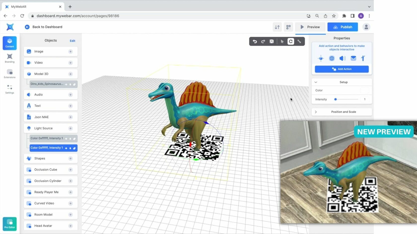 New in MyWebAR: Upgraded Video Function and Marker in the Preview Editor